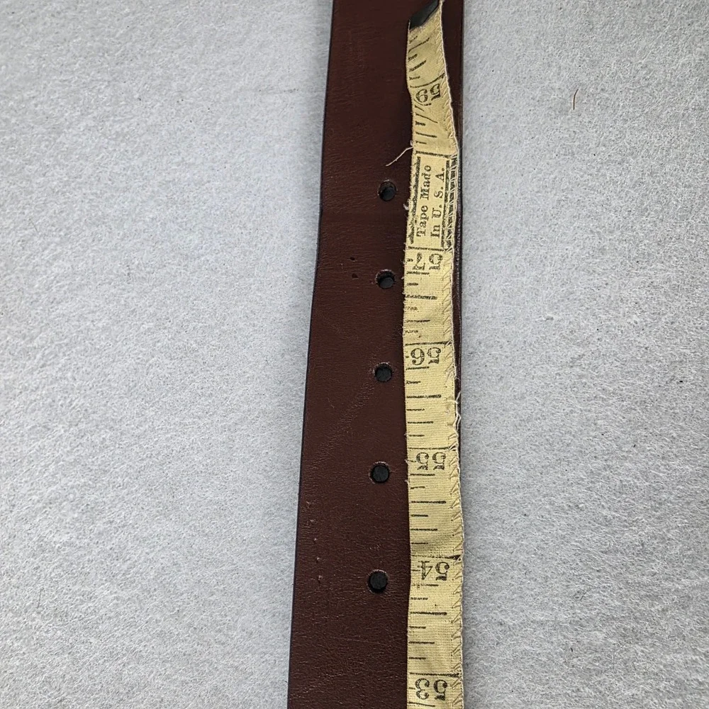 Carhartt 2201 Journeyman Belt Mens 54 Brown Genuine Leather Brass Buckle